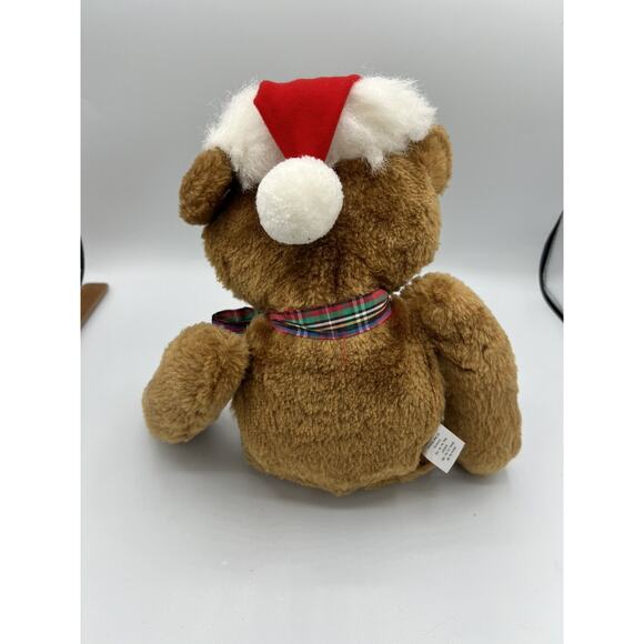 Vintage Hallmark 1984 Beau Bear Plush w Christmas Santa Hat 14" Teddy - Picture 3 of 7